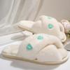 Fashion Heart Mix Color Cotton Slippers for Women Winter Indoor Cross Strap House Cotton Slippers Woman Light Non Slip Fur Slides Ladies
