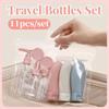 Набір 11-в-1 Пляшечки для подорожей Контейнери дорожнього розміру Косметичні Засоби для догляду за шкірою Рідкі Туалетні приналежності Пляшка