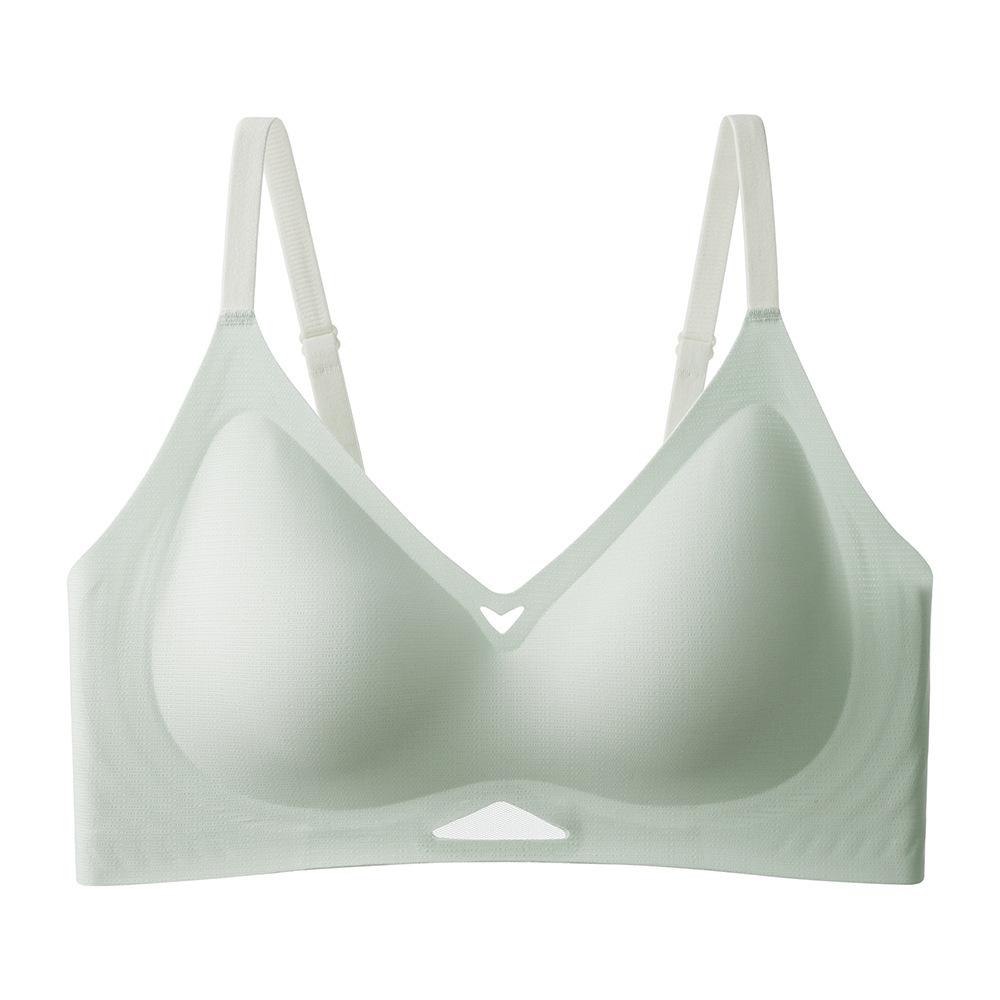 Light Luxury Seamless Jelly Strip Bra Fixed Cup Does Not Run Cup Gathers Shantou Adjustment Underwear Sticker Bra