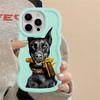 Case for iPhone 8 12 15 Plus 16 Pro Max 14 11 XR 13 17 Air Soft Phone Cover Trendy Doberman