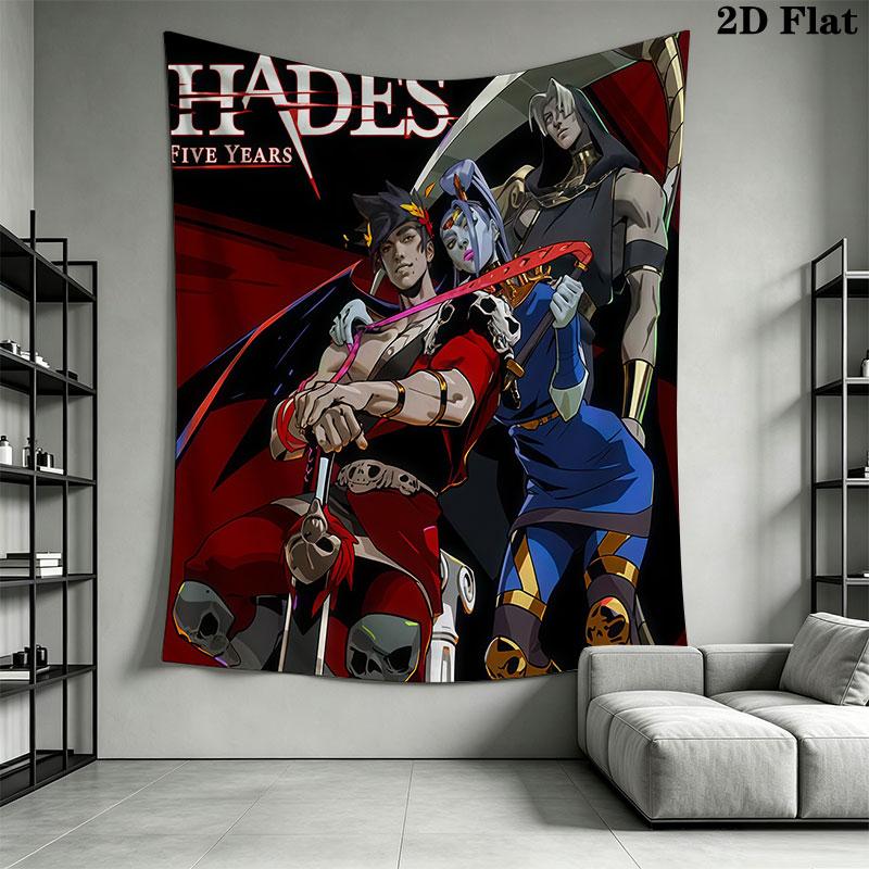 Hades poster Wall Hanging Printed Fabric Blanket Decorative Tapestries for Bedroom Living Room Home Decor