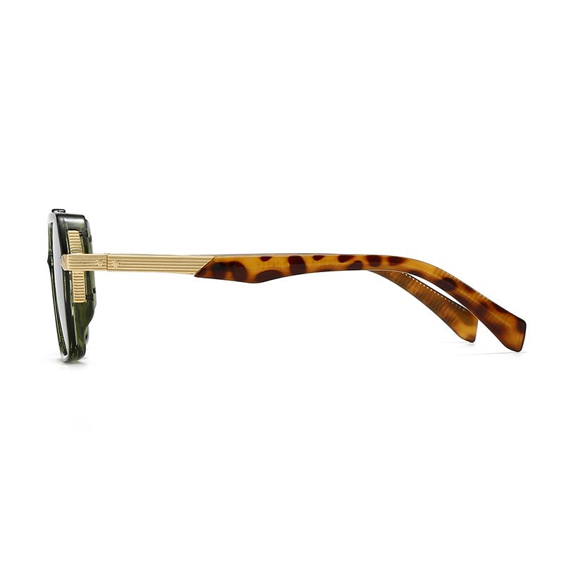 New European And American Style Men'S Aviator Glasses Retro Double Bridge Square Frame Sunglasses  Ready Stock 620