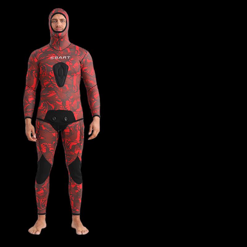 Men s Camouflage Thickened Warm Long Sleeve One-Piece Wetsuit L