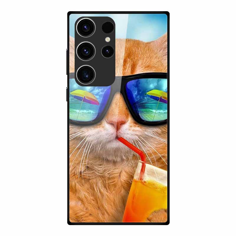 Phone Case For Samsung S23 Ultra Back Cover Case Tempered Glass Soft Funda For Samsung Galaxy S23 Plus Case S 23 + Ultra Coque