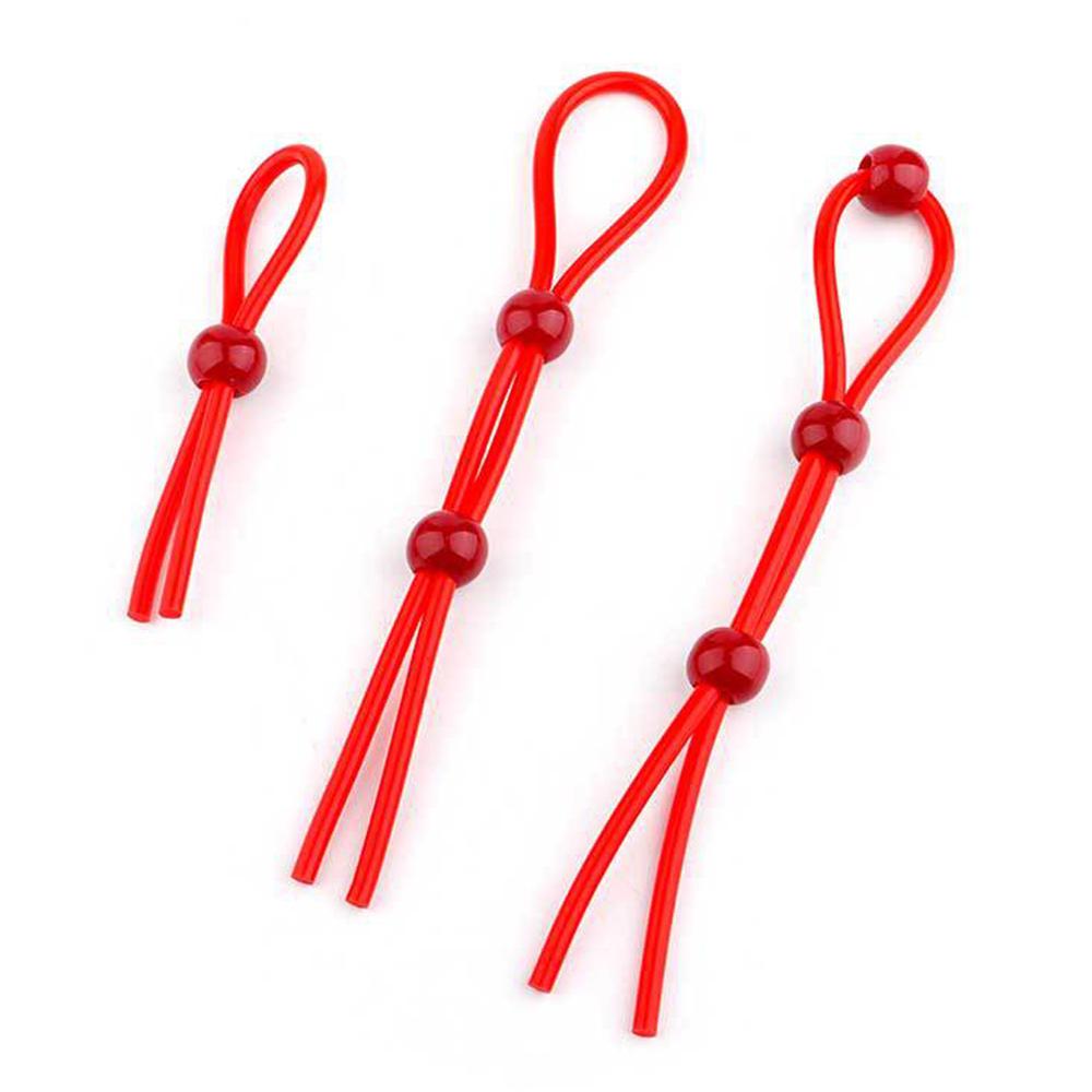 Adjustable Penis Ring Rope Sex Toys for Adult Men Silicone Ejaculation Delay Cock Scrotum Ring Male Lasting Cockring