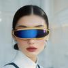 Futuristic Mirrored Sunglasses Alien Eyewear Stylish Halloween Party Costume Accessories Funny Dress Up Props