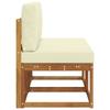 2 Piece Outdoor Center Sofa Solid Acacia Wood