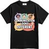 Comfortable Unisex Short Sleeve Tshirt Cotton Communication Looks Different Faces Speech Bubbles Anime Teenagers Tee Shirt
