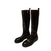 Grape Mother Same Style, Twilight Paris~ Horse Leather Round Head Thick Heel Side Zipper Thick-soled Knight Boots High Boots