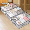 Under-Bed Transparent Storage Box for Clothes & Miscellaneous Items - Large Capacity, Foldable Drawer-Style Organizer