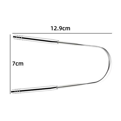 2PCS Stainless Steel Tongue Scraper Oral Tongue Cleaner with Metal Storage Box Mouth Tongue