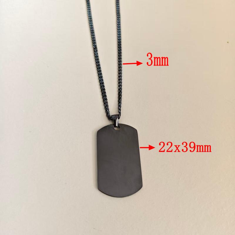 10pcs Titanium Steel Exquisite Trendy Men's Pendant Necklace Polished Mirror Men's Fashion