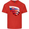 Curled Slovakia Flag Slovakia Day Football Unisexs Light Cotton TShirt