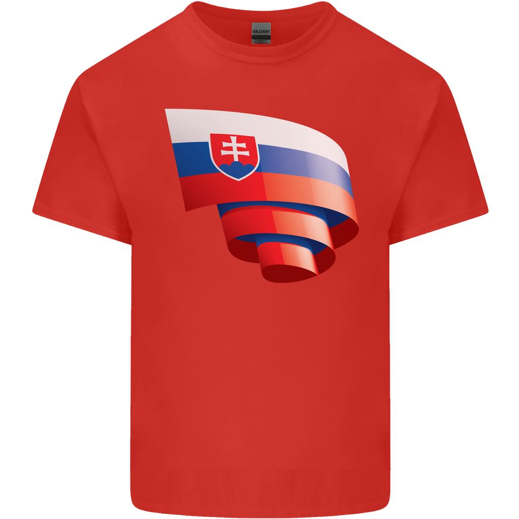 Curled Slovakia Flag Slovakia Day Football Unisexs Light Cotton TShirt