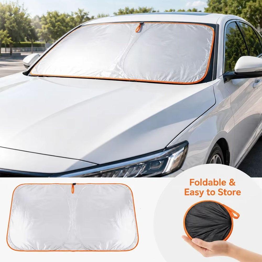 Foldable Car Front Window Sun Shade UV Protection Car Window Curtain Sunshade Shield