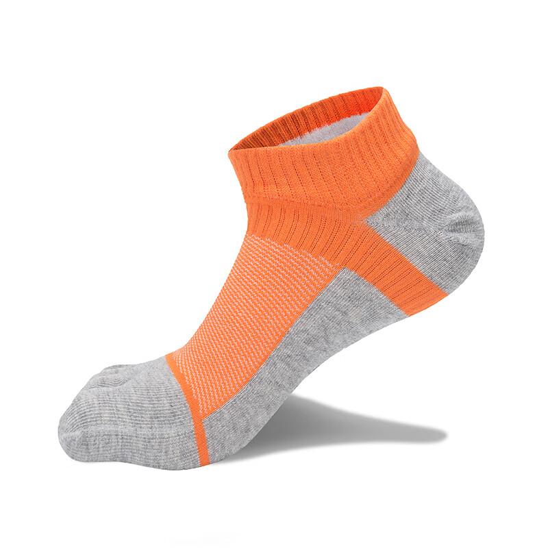 TFO Competition-Grade Five-Toe Outdoor Socks, Durable Hiking Socks, Sports Running Toe-Separated Socks 2202419 Men's Orange-Red Color