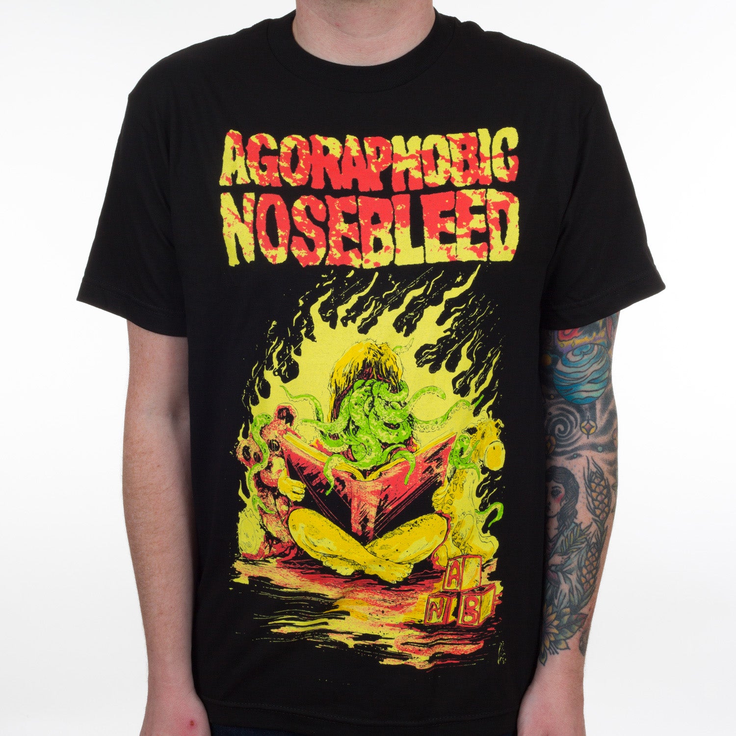 

Agoraphobic Nosebleed Dark Comic Band TShirt Cotton Graphic Tee Unisex Women Summer Streetwear Top 4XL