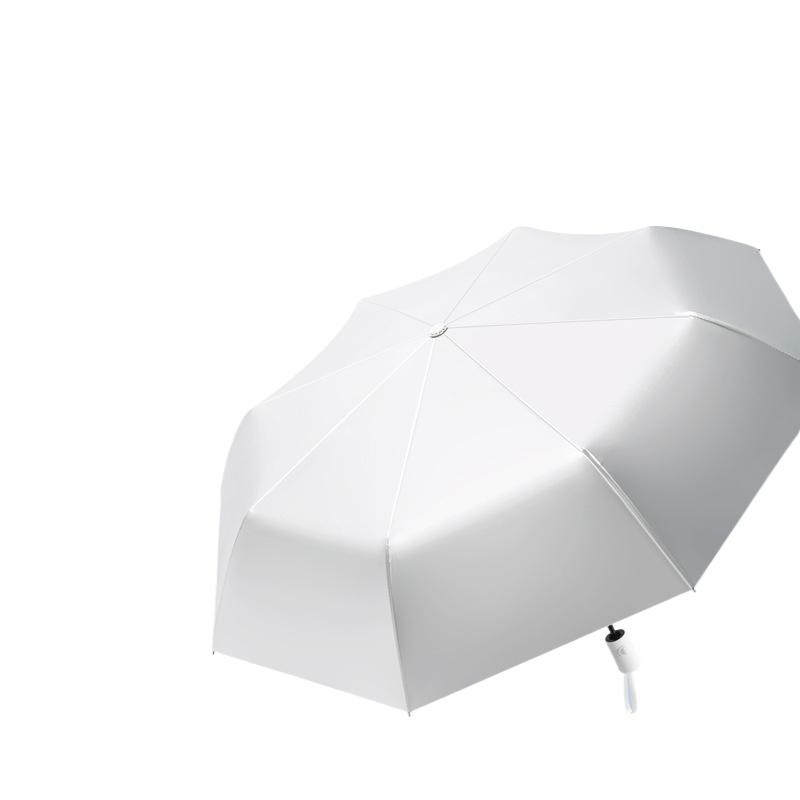 Premium Titanium Coated Manual Open Umbrella  UPF50+ Sun Rain Protection Double Layer Compact Folding Umbrella for Adults