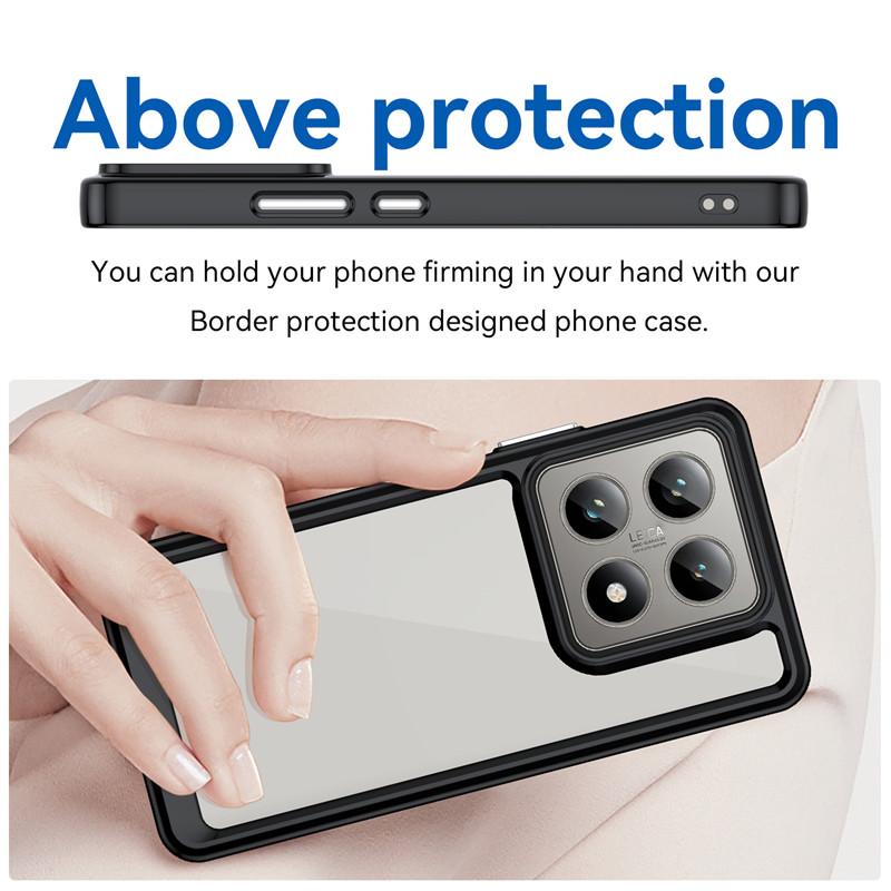 Чехол для Xiaomi 14T Pro Xiaomi 14T 14T Pro 5G Чехол Прозрачный ПК + ТПУ Силикон Ударопрочный Защитный Чехол на Заднюю Панель Телефона Xiaomi 14T Pro