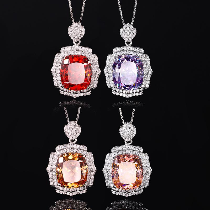 Jewelry Copper Bottom Gold-Plated Simulation Bird'S Nest Cut Colorful Treasure Temperament Pendant Female 14 * 16