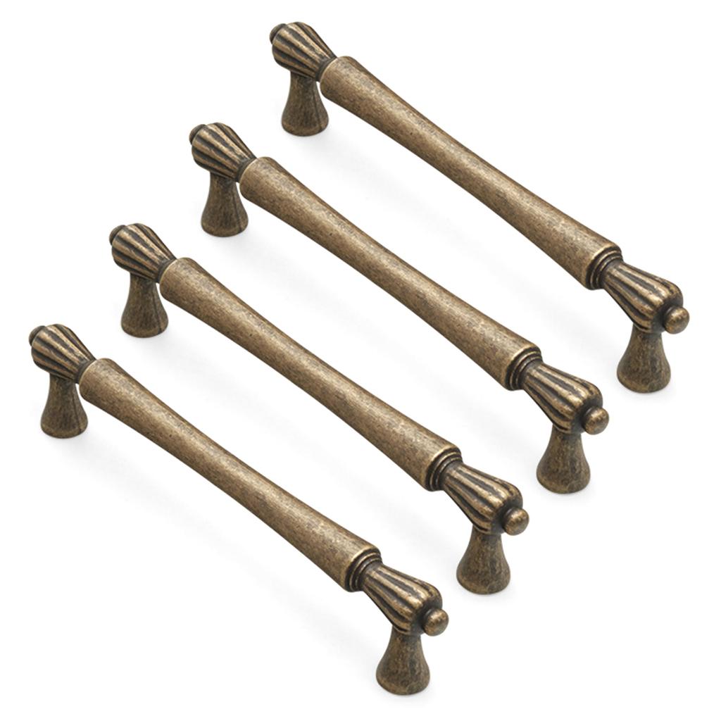 4pcs French Style Antique Cabinet Handles Retro Hardware Furniture Renovations Hardware Upgrades for Dresser & Vanity