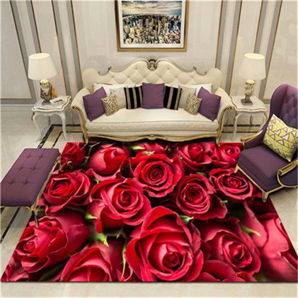 

Цветочный пасторальный ковер с 3D принтом, домашний декор, коврики для входной двери, коврики для гостиной, ковры в спальне, детский ковер, коврик для ванной 50*80cm
