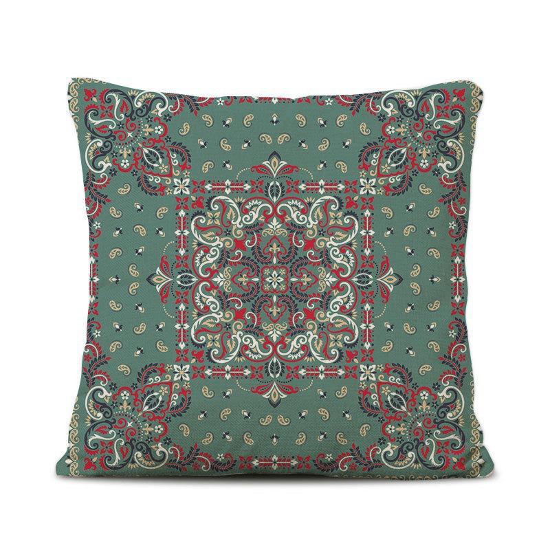 Retro Persian Style Turkish Waist Pillow, Luxury Ethnic Palace Style B&B Hotel Model Room Decoration Sofa Pillow