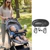 Lightweight Plastic Food Tray For Strollers Easy Setups Quick Cleaning Universal Pram Tray with Cup Phone Holder