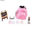 Dollhouse Mini Simulation Miniature Creative School Supplies School Bag Combination Set Doll School Bag Doll Gift Furniture Book