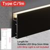 0.5m/1m Hidden Corner LED Skirting Line Aluminum Profile Recessed Backlight Baseboard Connector Wall Trim Floor Bar Strip Light