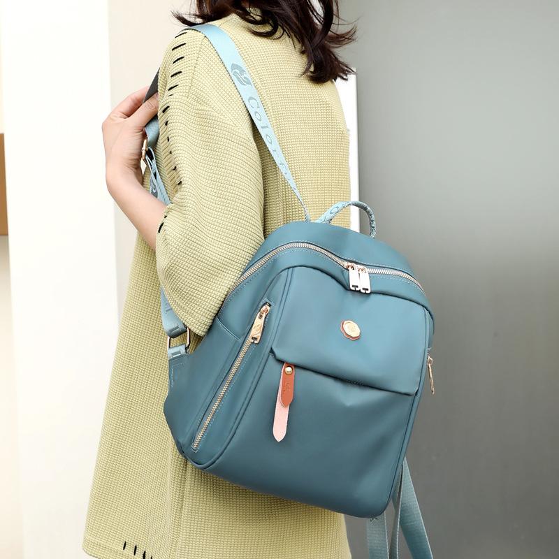 

New women s trend backpack summer light travel backpack anti-splashing small bag waterproof чёрный