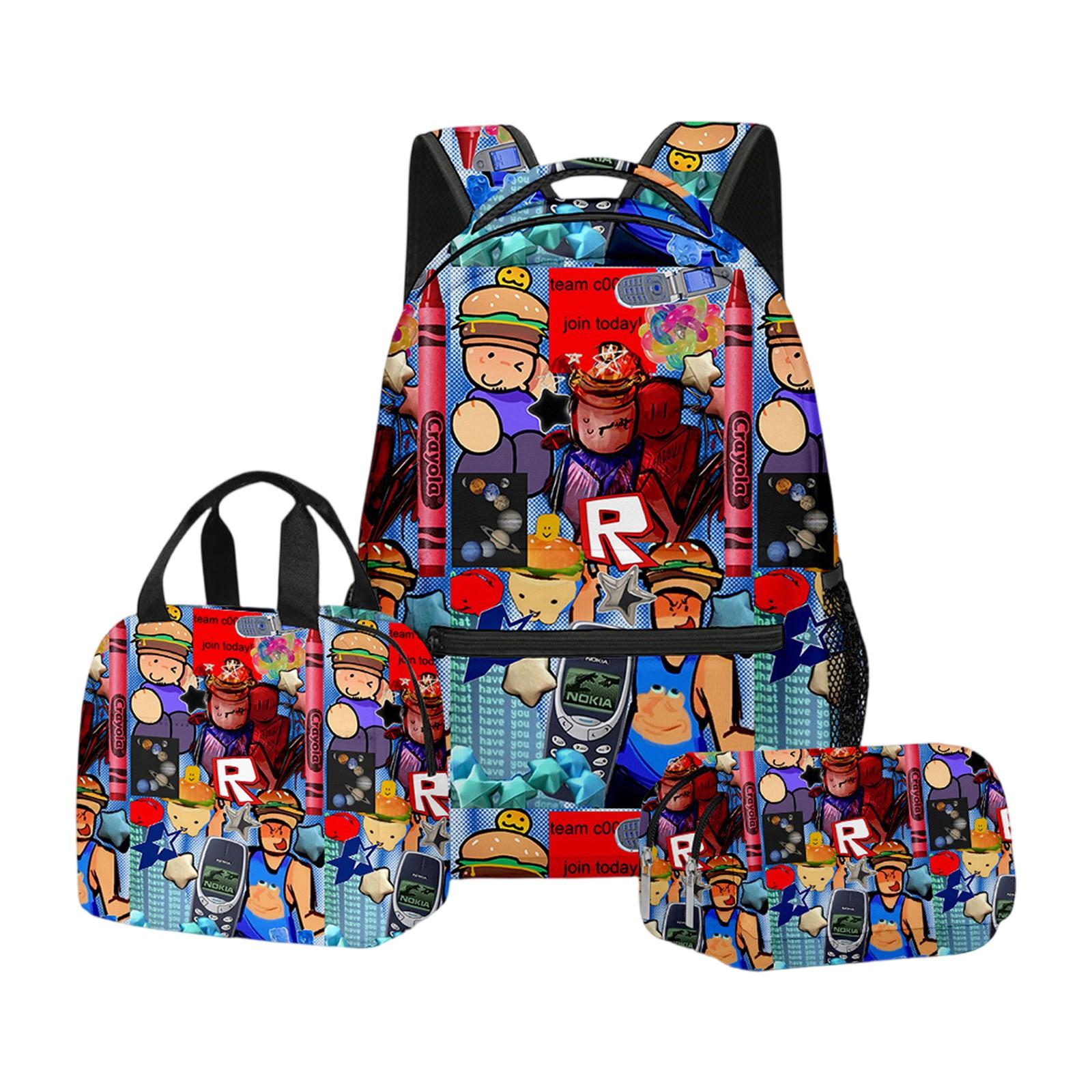 

Повседневная сумка через плечо с рисунком из мультфильма для учеников младших классов средней школы, рюкзаки большой вместимости One Size