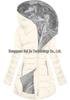 Mid-Length Slimming Hooded Jacket - Women's Thickened Cotton with Velvet Lining