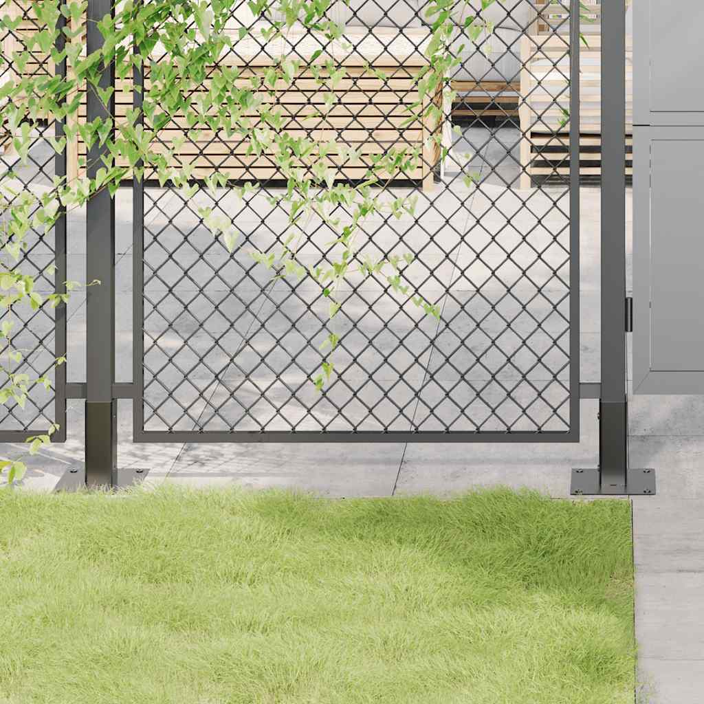 Square Post Base 4 pcs 46 x 46 mm Powder Coated Steel