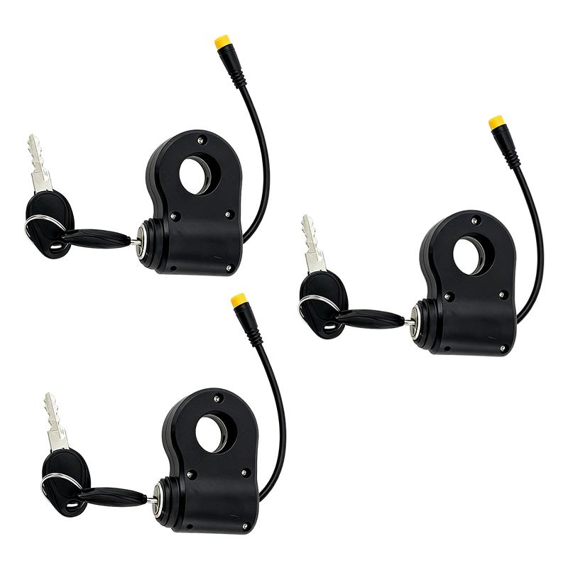 Blocchetto di accensione con chiave per scooter elettrico, cablaggio impermeabile, connessione sicura a 3 pin, per ricambi G2 Pro 3P