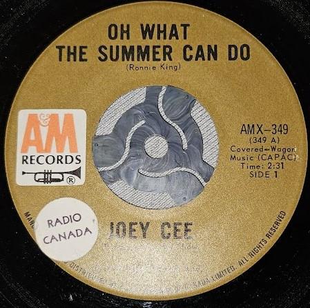 

7inch Record JOEY CEE - Oh What The Summer Can Do AMX349 A&M 1973 Canada Rock Used