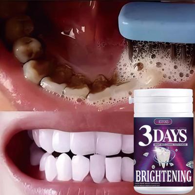 Protéger l'état de santé des dents: L'utilisation à long terme de poudre dentaire peut améliorer l'apparence des dents et réduire la pigmentation.