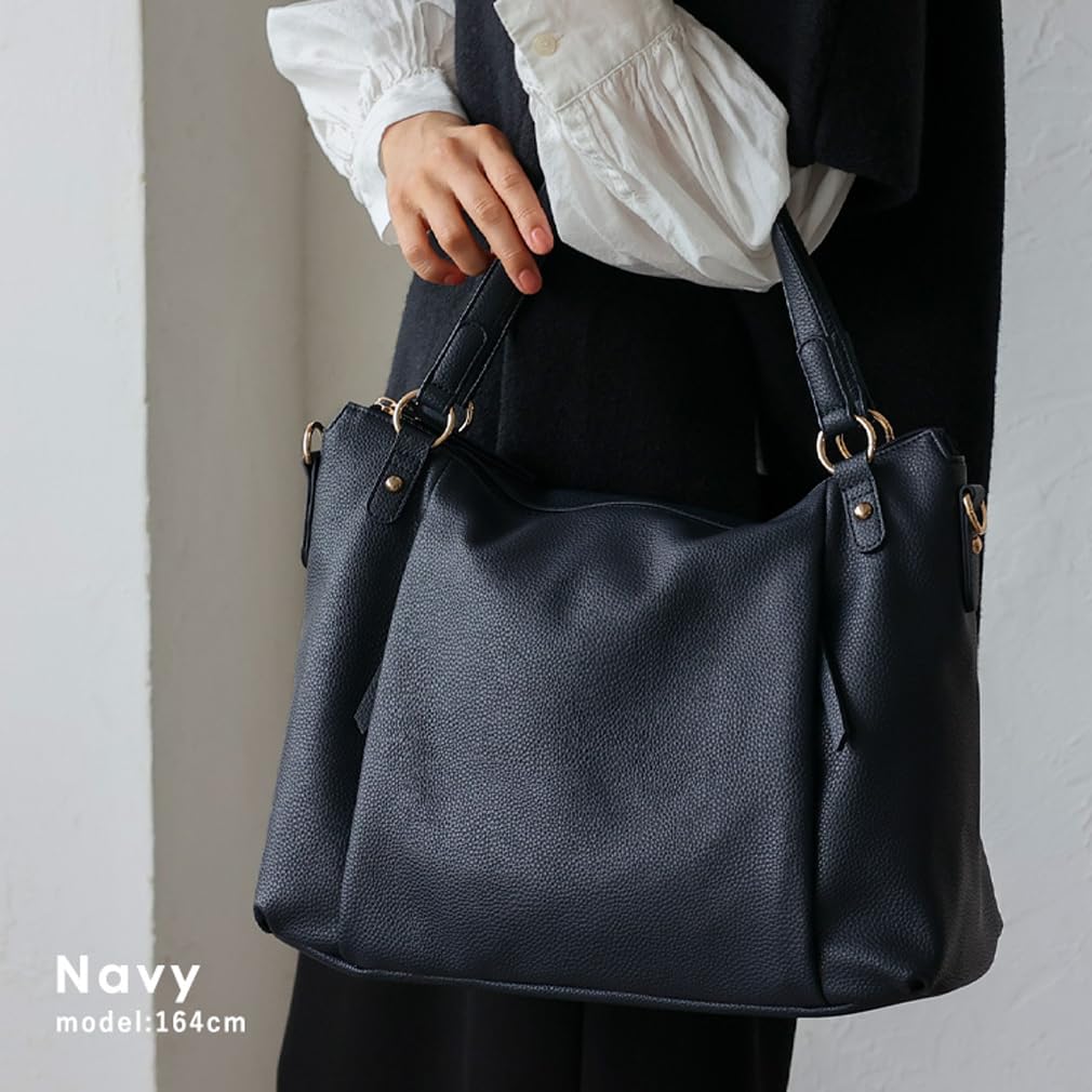 Vita Felice Soft Shoulder Bag for Women [VITAFELICE] 2-way Blpa-p1403 (Navy)