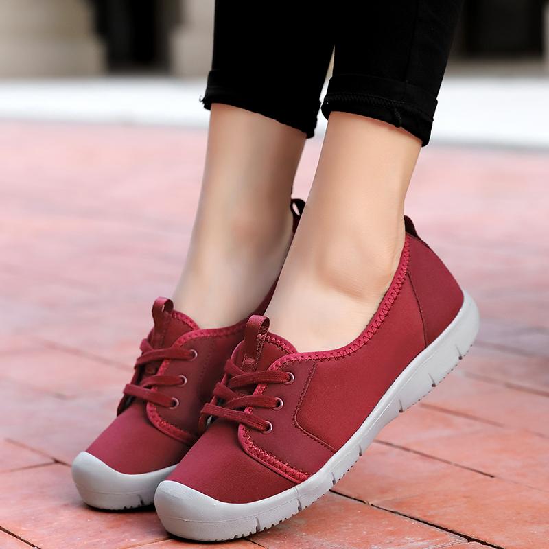 Fashion Comfortable Breathable Casual Set Foot Mother Shoe Lightweight Soft-soled Non- Plus Size Women s Shoes 42 винный 1990₽