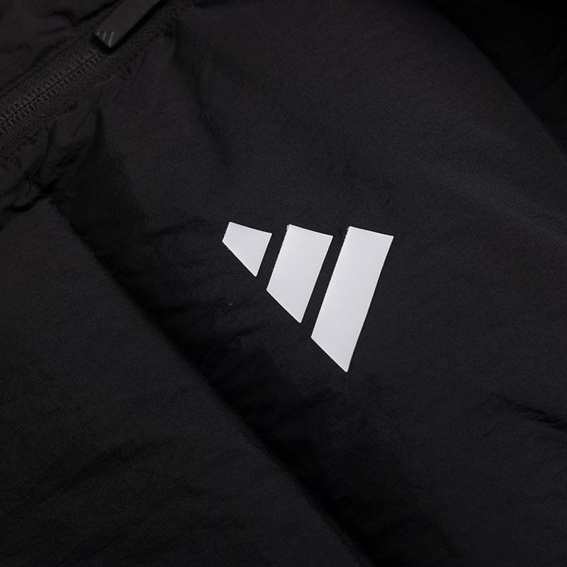 adidas Essentials 3-Stripes Puf D V Brand Logo Sports Casual Duck Down Warm Sleeveless Vest Men Vest Black KH3991