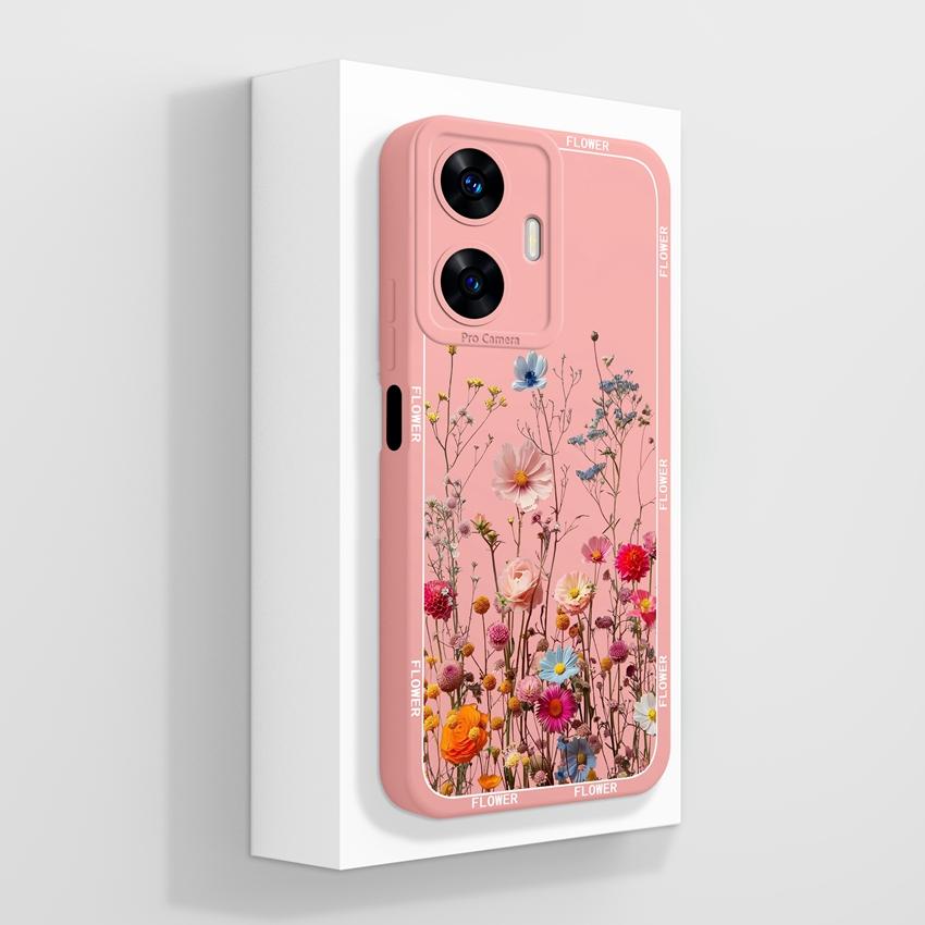 Beautiful Love Heart Phone Covers For Realme C55 C35 C25 C20 C15 C11 C21Y C25Y Soft Liquid Silicone Bumper Anti Drop Protection Case For Realme Casing