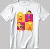 The Simpsons, Simpson Characters Short Sleeve White-Black Men's / Women N198