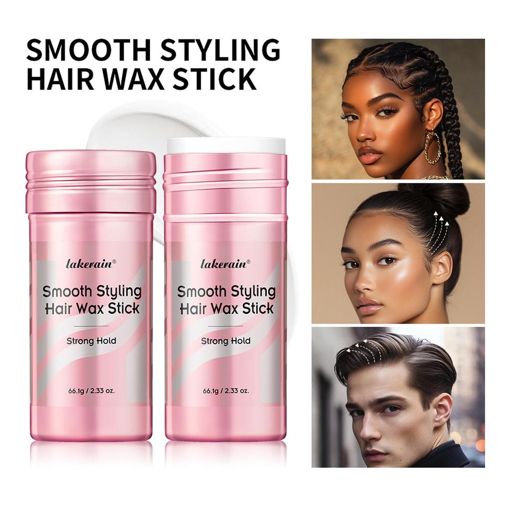 Hair styling wax stick, naturally fluffy and non-greasy, can manage loose hair.