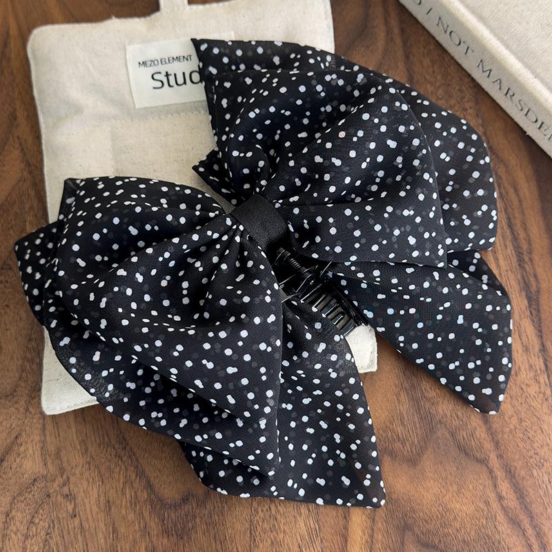 

Ретро горошек бант заколка для волос клипсы для хвостика женский темперамент шифоновые заколки элегантная шпилька женские аксессуары для волос для вечеринки