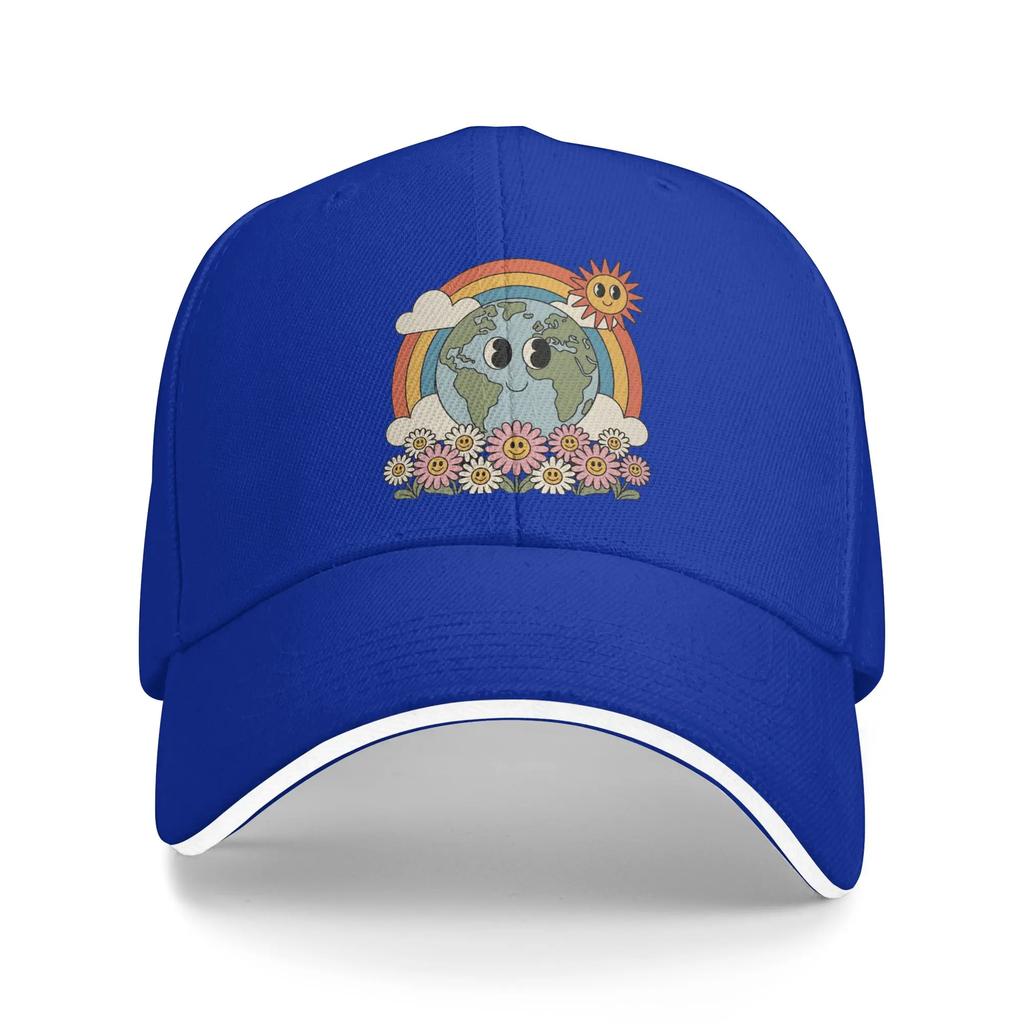 Every Day Earth Day Save Planet Baseball Cap Fashion Sandwich Caps Unisex Style Adjustable Sun Cap Activities