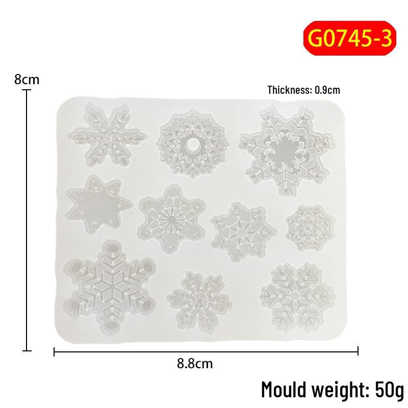 Рождественские формы для мастики и шоколада «Снежинка» для выпечки и украшения