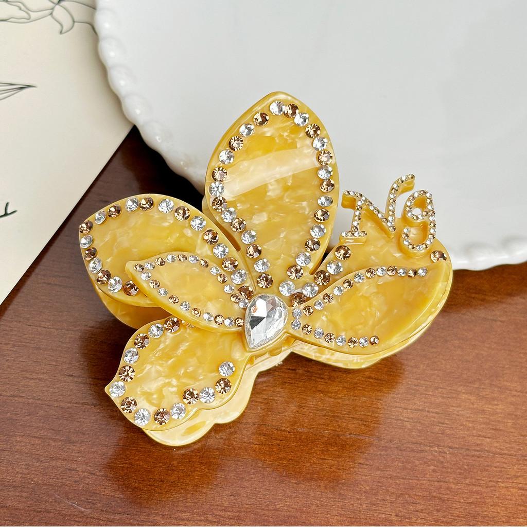 Chic Multi-color Floral Acetate Hair Claw Clips Perfect For Stylish Everyday Looks