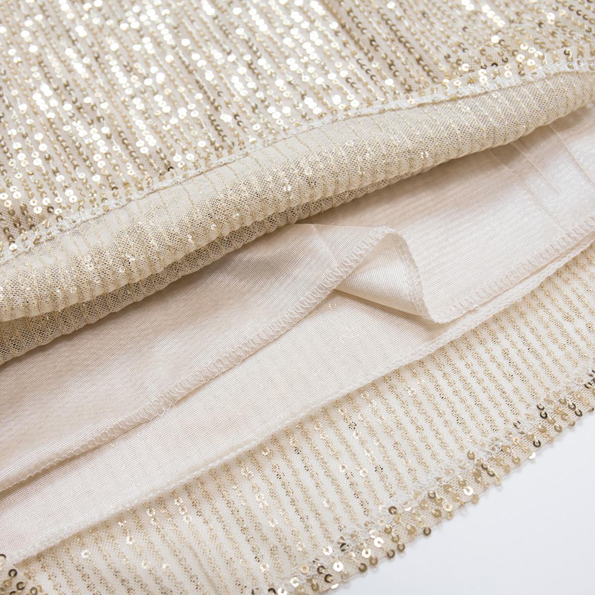 Женская осенне-зимняя сплошная цветная длинная сексуальная юбка с блестками и высокой — фото 11