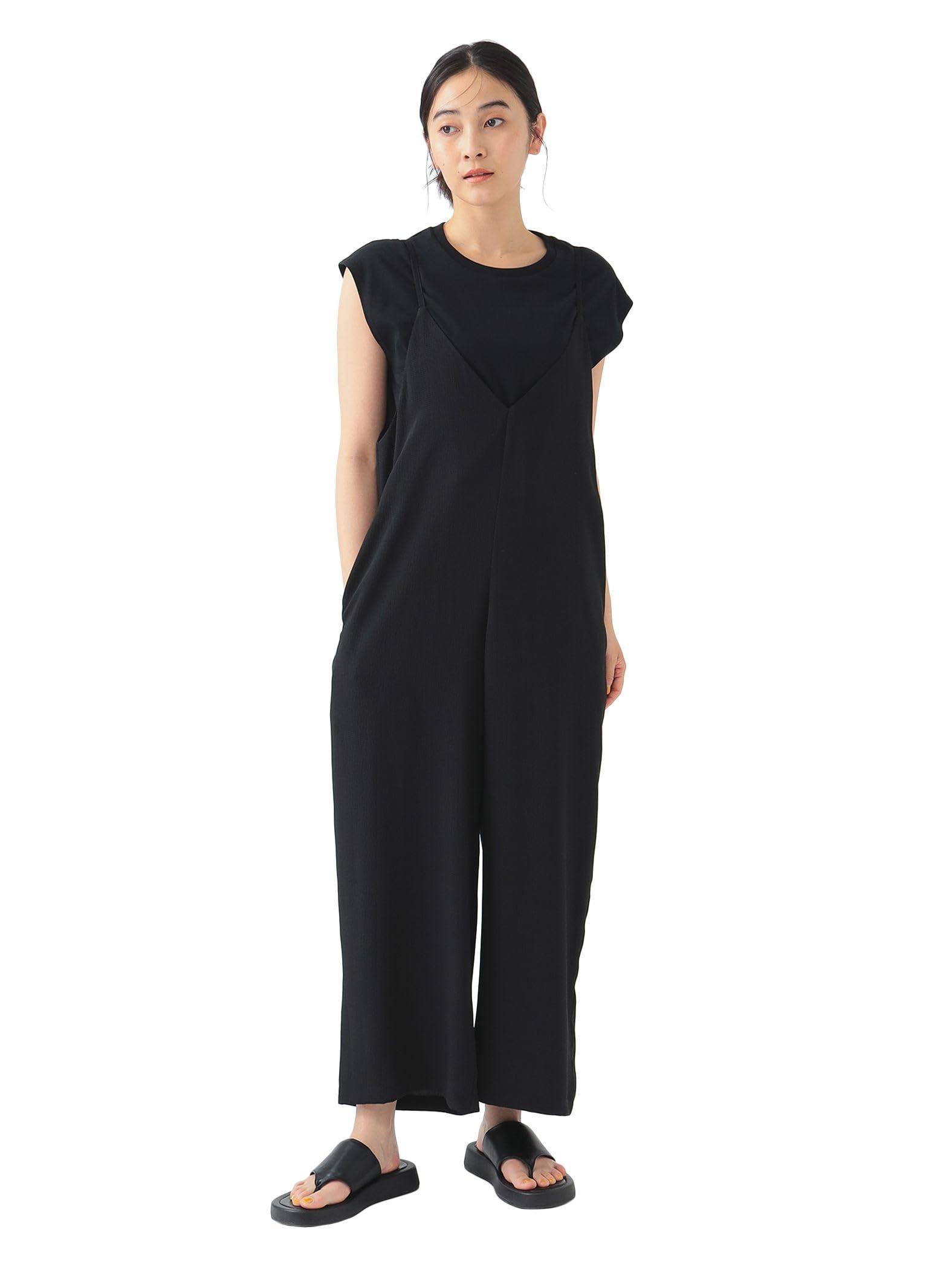 

В:MING LIFE STORE by BEAMS Платье [Набор] Футболка и Комбинезон (С-М) Женский ЧЕРНЫЙ x ЧЕРНЫЙ S