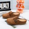 Women Thick Platform Thick Sole Slip On Closed Toe Half Slippers Casual Birken Style Shoes